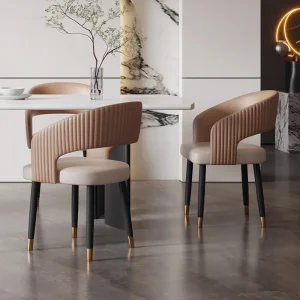 Ghế ăn sang trọng Châu Âu Chờ đợi Phòng ngủ tiện dụng Khách sạn Ghế da Nhà hàng Ban công Văn phòng Cadeira Nội thất gia đình