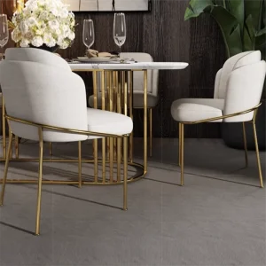 Ghế ăn Sang Trọng Đẹp Ghế Ăn Phong cách châu Âu Hợp Thời Trang Giả Da Trắng Ghế Ăn Vàng Châu Âu Sillas De Comedor Nội Thất Nhà Bếp - Hình 4