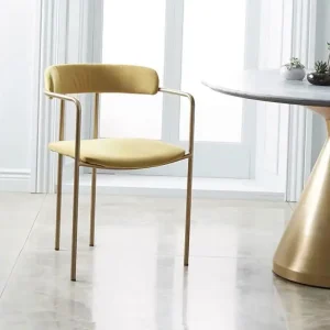 Ghế ăn Sang Trọng Hiện Đại Ghế Ăn Chân Vàng Phong cách châu Âu Ghế Bành Hội Nghị Ghế Ăn Nhà Hàng Phòng Sống Sillas Para Comedor Nội Thất - Hình 3