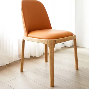 Ghế Ăn Sang Trọng Hiện Đại Nhà Bếp Gỗ Phong cách châu Âu Ghế Ăn Da Giả Châu Âu Nhà Chaises Salle Manger Nội Thất - Hình 3