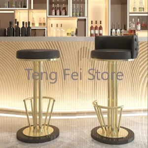 Ghế ăn Thanh Sang Trọng Ghế Đơn Giản Hiện Đại Ghế Bar Ghế Cao Nhà Lưng Cao Ghế Ăn Cao Phân Sắt Chaise Nội Thất WK - Hình 2