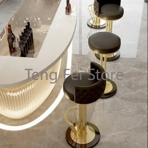 Ghế ăn Thanh Sang Trọng Ghế Đơn Giản Hiện Đại Ghế Bar Ghế Cao Nhà Lưng Cao Ghế Ăn Cao Phân Sắt Chaise Nội Thất WK - Hình 4