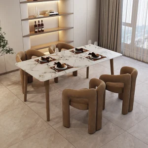 Ghế ăn Thiết Kế Hiện Đại Ghế Ăn Phong cách châu Âu Bếp Cưới Thư Giãn Ghế Ăn Công Thái Chaise Salle Manger Nội Thất Gia Đình RR50DC - Hình 3