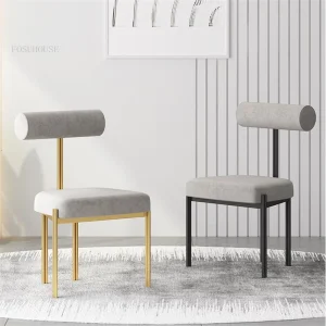 Ghế ăn thiết kế hiện đại Ghế lưng nhung tùy chỉnh cho nội thất phòng ăn Nhà hàng Ghế phòng ăn Ghế phòng ngủ Ins - Hình 4
