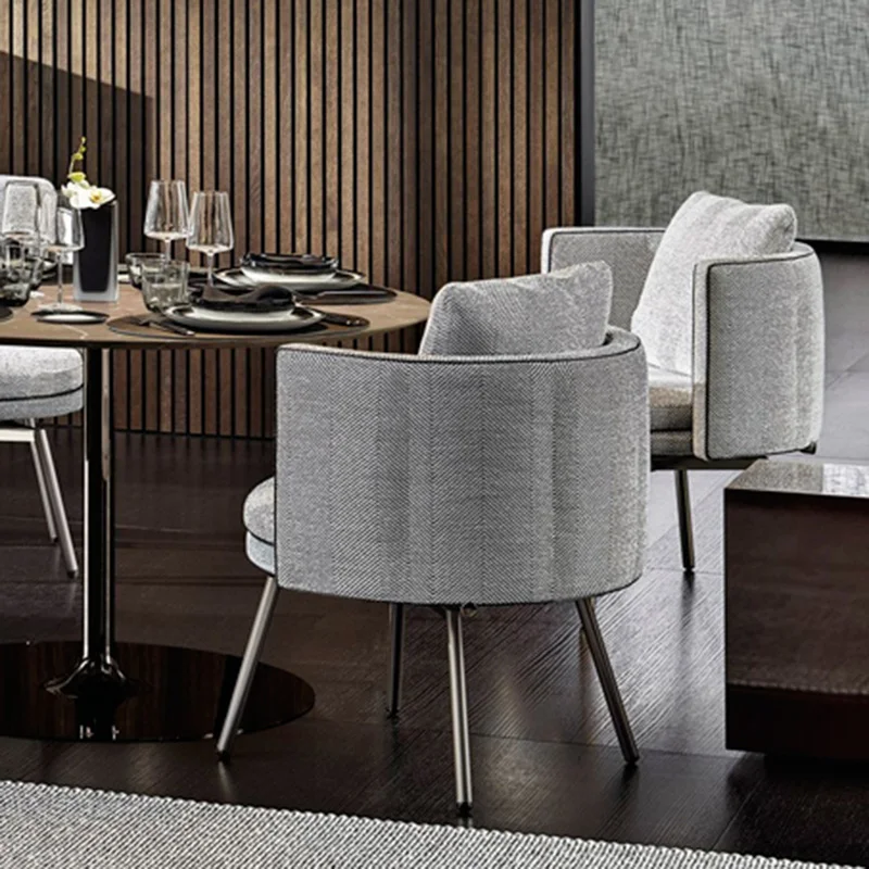Ghế ăn Thoải mái Ghế Ăn Sang Trọng Hiện Đại Tựa Lưng Ghế Bọc Ghế Trang Điểm Xoay Tay Tân La Bàn Ăn Nội Thất - Hình 2 Ghế ăn Thoải mái Ghế Ăn Sang Trọng Hiện Đại Tựa Lưng Ghế Bọc Ghế Trang Điểm Xoay Tay Tân La Bàn Ăn Nội Thất - Hình 2