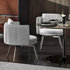Ghế ăn Thoải mái Ghế Ăn Sang Trọng Hiện Đại Tựa Lưng Ghế Bọc Ghế Trang Điểm Xoay Tay Tân La Bàn Ăn Nội Thất