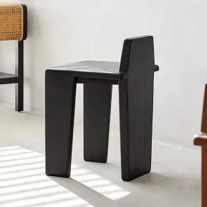 Ghế ăn Thời Trung Cổ Gỗ Chắc Chắn Ghế Ăn Phân Gỗ Chắc Chắn Wabi-Sabi Nhà Thiết Kế Bên Bàn Phân Nhà Trang Trí Nghệ Thuật Nội Thất Cổ Điển