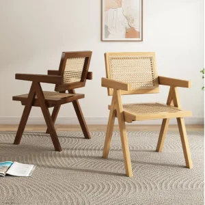 Ghế ăn Tiệc Nhật Bản Ghế Ăn Bằng Gỗ Đám Cưới Ngoài Trời Mây Bếp Ghế Ăn Phong cách châu Âu Phòng Khách Cadeiras Nội Thất YN50DC - Hình 3
