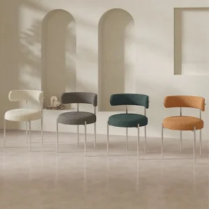 Ghế ăn uống hiện đại Nhà thiết kế Phong cách châu Âu Ghế Vanity Bàn làm việc Bàn làm việc Da sang trọng Ghế Bar Ghế đẩu Accent Sedie Cucina Nội thất gia đình - Hình 3