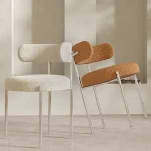 Ghế ăn uống hiện đại Nhà thiết kế Phong cách châu Âu Ghế Vanity Bàn làm việc Bàn làm việc Da sang trọng Ghế Bar Ghế đẩu Accent Sedie Cucina Nội thất gia đình - Hình 4