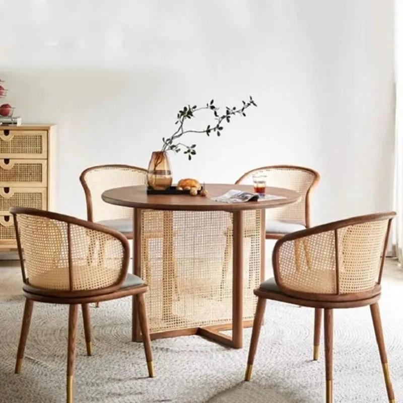 Ghế ăn Vintage Rotin Ghế Ăn Mây Gỗ Khách sạn Phong cách châu Âu Thỉnh thoảng Thiết kế Ghế Hiện đại Thư giãn Chaises Salle Manger Nội Thất Nhà Bếp Ghế ăn Vintage Rotin Ghế Ăn Mây Gỗ Khách sạn Phong cách châu Âu Thỉnh thoảng Thiết kế Ghế Hiện đại Thư giãn Chaises Salle Manger Nội Thất Nhà Bếp