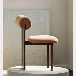 Ghế ăn Wabi-sabi Gỗ Chắc Chắn Vải Ghế Ăn Đơn Giản Tủ Áo Ghế Sang Trọng Phong cách châu Âu Hiện Đại Thời Trung Cổ Trang Điểm - Hình 2