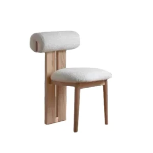 Ghế ăn Wabi-sabi Gỗ Chắc Chắn Vải Ghế Ăn Đơn Giản Tủ Áo Ghế Sang Trọng Phong cách châu Âu Hiện Đại Thời Trung Cổ Trang Điểm