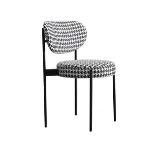 Ghế ăn xếp chồng màu xanh lá cây Chân kim loại màu đen Căn hộ Ghế ăn Italy Thời trang Dinette Phòng ngủ Cadeira Nội thất gia đình - Hình 4