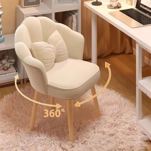 Ghế Ăn Xoay 360° Thoải Mái Và Đơn Giản Làm Móng Tay Cánh Hoa Ghế Ăn Nhẹ Sang Trọng Phòng Ngủ Nữ Tủ Áo Phân Ghế