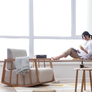 Ghế Arm Accent Ghế Vanity Designer Sofa Nghệ thuật cá nhân Phòng khách Ghế bập bênh Gỗ Thiết kế máy tính Muebles Para El Hogar Ghế bành - Hình 4