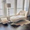 Ghế Bắc Âu vẻ đẹp hiện đại đi văng phòng ngủ flannel ngả ghế ban công sang trọng thiết kế cong giải trí kun thợ thủ công