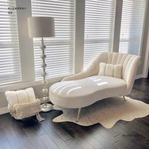 Ghế Bắc Âu vẻ đẹp hiện đại đi văng phòng ngủ flannel ngả ghế ban công sang trọng thiết kế cong giải trí kun thợ thủ công