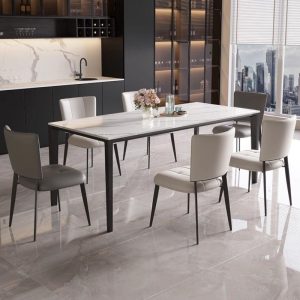 Ghế Bàn Ăn Chất Liệu Da Thiết Kế Mới Phong Cách Ý - Hình 3