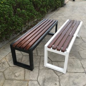 Ghế băng ngoài trời chống ăn mòn Ghế băng dự bị hàng Ghế công viên tựa lưng phòng tập thể dục Ghế băng dự bị dải gỗ rắn