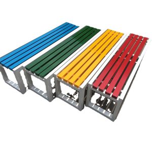 Ghế băng ngoài trời chống ăn mòn Ghế băng dự bị hàng Ghế công viên tựa lưng phòng tập thể dục Ghế băng dự bị dải gỗ rắn - Hình 4
