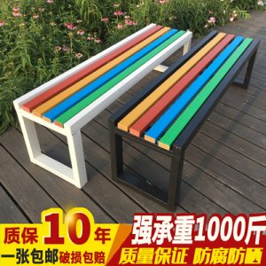 Ghế băng ngoài trời khử trùng Ghế băng dài hàng Ghế công viên tựa lưng phòng tập thể dục phần còn lại Ghế băng dài bằng gỗ rắn