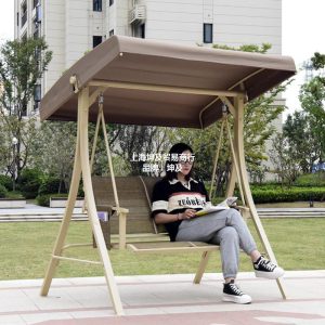Ghế bập bênh ban công xích đu treo ngoài trời ghế trong nhà người lớn vườn nhà ngoài trời sân đu giỏ treo đôi - Hình 2