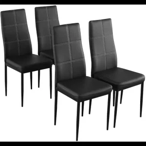 Ghế Bên Ăn Wfs,Ghế Ăn,Bộ 4,Da,Có Đệm,Lưng Cao,Nhà Bếp,Phòng Ăn,Nội Thất Gia Đình - Hình 3