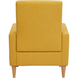 Ghế bọc đệm hiện đại Ghế bành có gối đọc sách vải Phòng khách Ghế sofa đơn có ghế dài - Hình 3