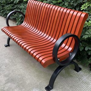 Ghế công viên Bán buôn Ghế công viên băng ngoài trời ngoài trời Ghế cảnh quan trung tâm mua sắm Ghế giải trí gỗ chống ăn mòn Ghế giải trí sắt ngoài trời - Hình 2