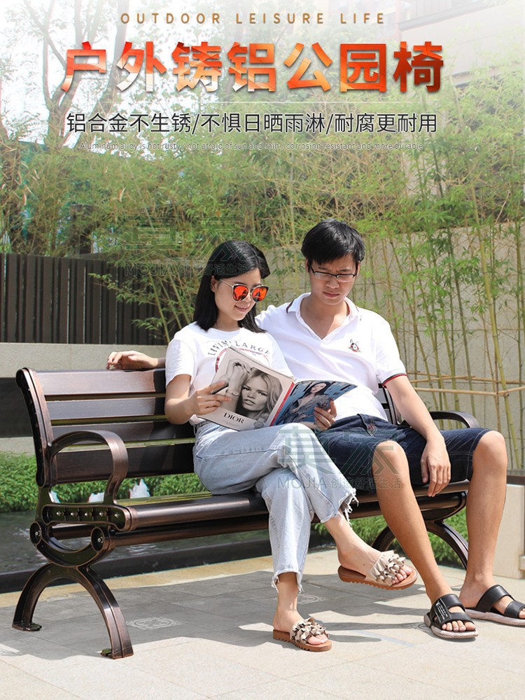 Ghế công viên Bán buôn Ghế công viên ngoài trời băng nhôm đúc sân vườn sắt rèn tựa lưng ba người Ghế dài giải trí ngoài trời Ghế băng dự bị - Hình 4 Ghế công viên Bán buôn Ghế công viên ngoài trời băng nhôm đúc sân vườn sắt rèn tựa lưng ba người Ghế dài giải trí ngoài trời Ghế băng dự bị - Hình 4