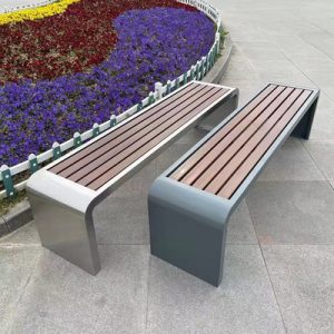 Ghế công viên băng dự bị chống ăn mòn gỗ nhựa ngoài trời sân trong phòng tập thể dục phòng tập thể dục trung tâm mua sắm nhà ga cộng đồng Ghế nghỉ ngơi bằng thép không gỉ