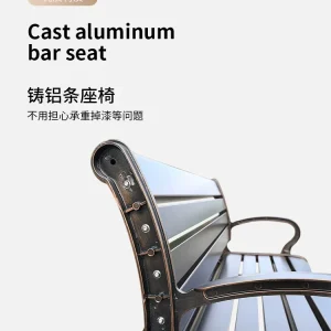 Ghế công viên băng ghế ngoài trời băng ghế sân trong ghế ngoài trời băng ghế dự bị băng ghế gỗ chống ăn mòn ghế sau - Hình 4