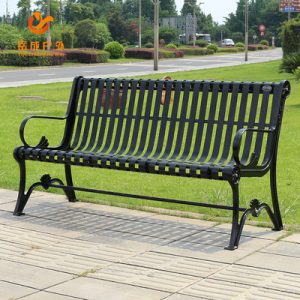 Ghế công viên băng ngoài trời nhôm đúc giải trí sắt rèn Ghế cộng đồng Ghế đôi Ghế sân trong công viên ngoài trời