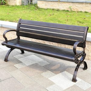 Ghế công viên băng ngoài trời sân trong sắt rèn tựa lưng đơn giản ban công nhôm đúc Ghế băng thư giãn ngoài trời Ghế dài