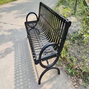 Ghế công viên băng ngoài trời thép không gỉ chống ăn mòn gỗ nhựa Ghế bar Ghế sắt trạm xe buýt Ghế ngoài trời - Hình 4