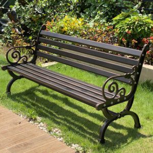Ghế công viên bằng nhôm đúc Zili Ghế ngoài trời Ghế dài Thư giãn Ghế dài chống ăn mòn Ghế sắt Ghế đôi Ghế băng