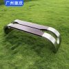 Ghế công viên bằng thép không gỉ sáng tạo bằng gỗ rắn dài dải ngoài trời Ghế băng bằng kim loại trong nhà Ghế băng giải trí trong nhà đã hoàn thành Ghế cảnh quan