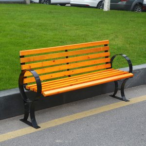 Ghế công viên Biểu tượng nút thắt ngoài trời của Trung Quốc gỗ đặc Ghế công viên giải trí hàng Ghế tựa lưng Ghế dài sân phân cộng đồng có thể được - Hình 4