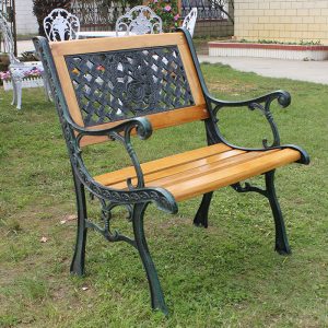Ghế công viên chống rò rỉ ngoài trời Ghế băng dự bị lưng Ghế băng giải trí dải sân vườn ngoài trời Ghế chống ăn mòn - Hình 2