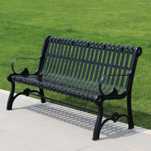 Ghế công viên dài ngoài trời Ghế dài sắt Ghế thư giãn Tựa lưng Đôi kim loại cộng đồng Ghế ngoài trời Ghế ngoài trời