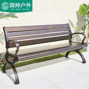 Ghế công viên dài ngoài trời Ghế vuông Ghế thư giãn cộng đồng Ghế thư giãn trong vườn Nhôm đúc Sắt mỹ thuật Ghế dài tựa lưng ngoài trời
