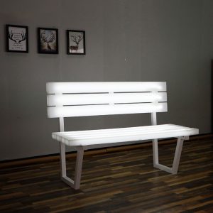 Ghế công viên đèn led Xinglang Ghế dài ngoài trời trung tâm mua sắm cộng đồng nghỉ ngơi Ghế đẩu dài bằng thép không gỉ Ghế dạ quang