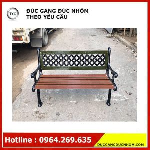Ghế công viên gang đúc tựa ca rô