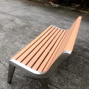 Ghế công viên Gỗ nhựa dải Ghế công viên tựa lưng ngoài trời Ghế băng ngoài trời inox phân Ghế băng giải trí đã hoàn thành Ghế ngồi phong cảnh - Hình 3