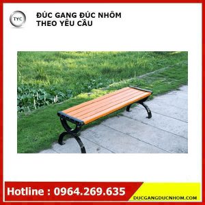 Ghế công viên không tựa gang đúc 1m2 - Hình 2