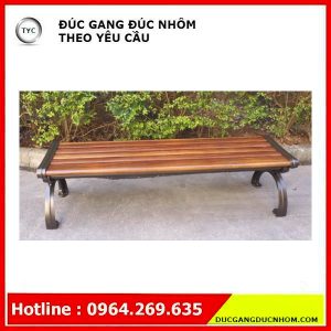 Ghế công viên không tựa gang đúc 1m2