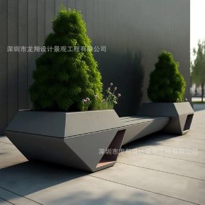 Ghế công viên Kính lớn hồ bơi cây thép giải trí Ghế đẩu trung tâm mua sắm đường phố thương mại Ghế công viên băng ngoài trời khu vực nghỉ ngơi Ghế cảnh quan - Hình 4