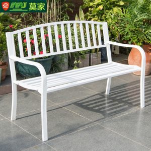 Ghế công viên Mojia Ghế ngoài trời Ghế dài ngoài trời Ghế thư giãn Ghế hàng Ghế nhựa Gỗ rèn sắt lưng Ghế công viên