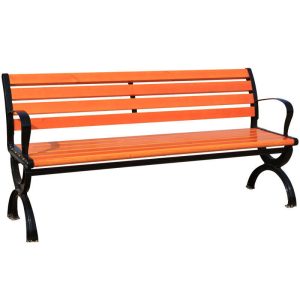 Ghế công viên ngoài trời băng dự bị giải trí chống ăn mòn gỗ Ghế băng sân vườn ban công ngoài trời Ghế vuông hàng Ghế sắt nghệ thuật - Hình 4